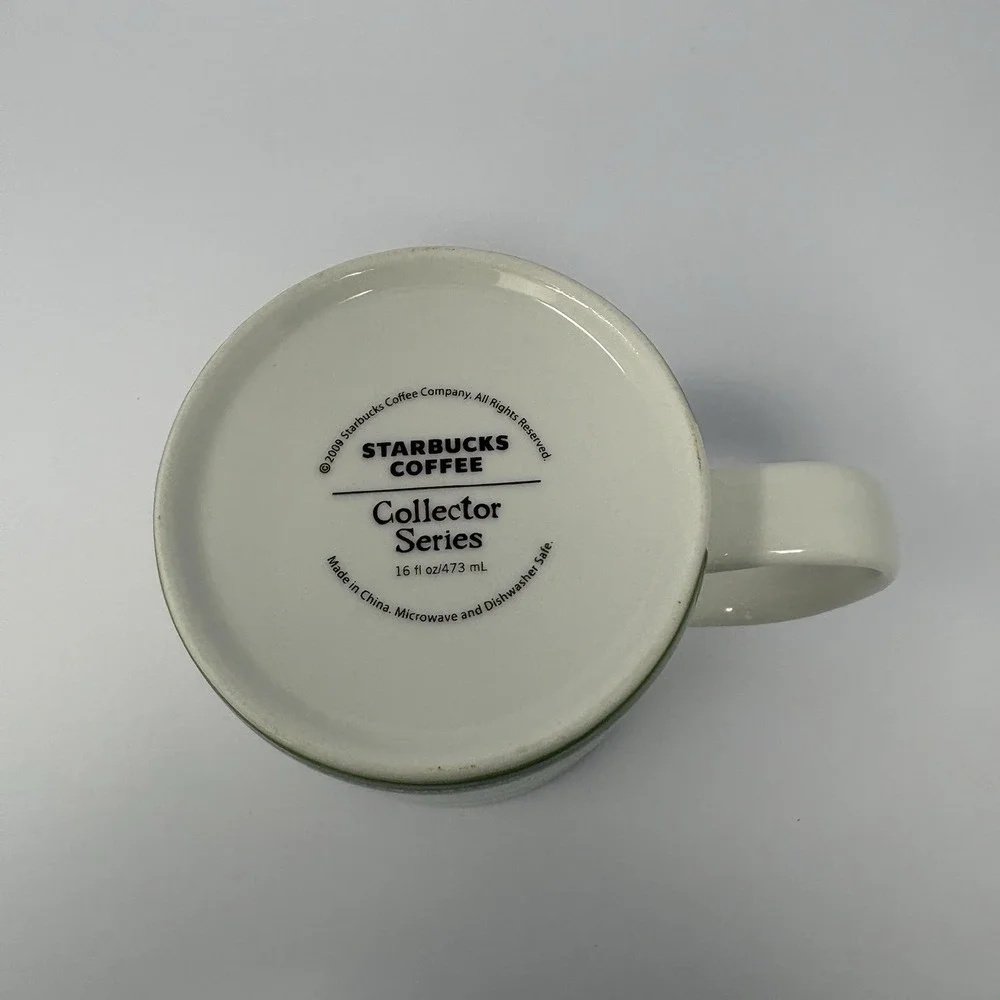 Starbucks Boston Collector Series 2009 16 oz Coffee Mug Green City Cup